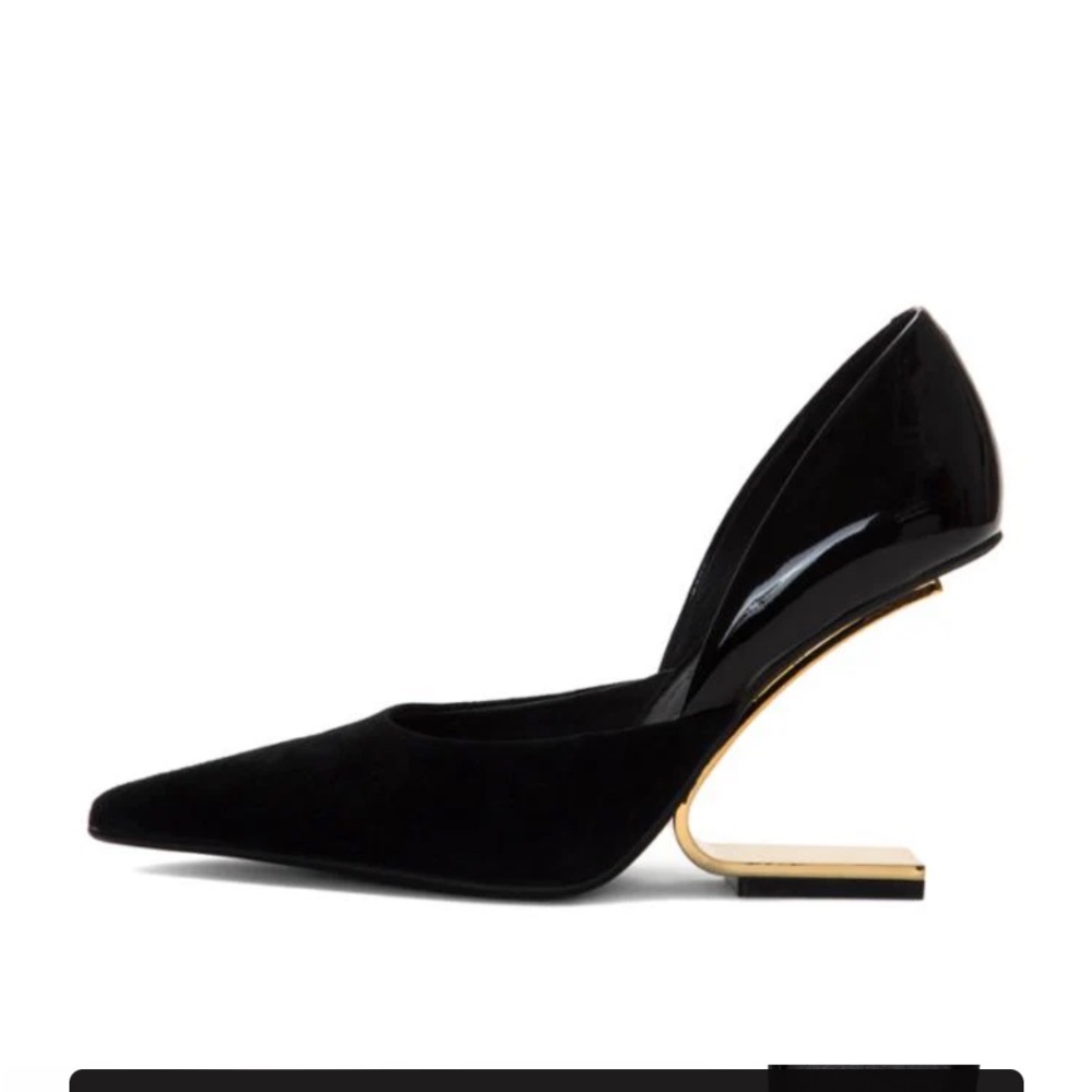 SEXY!! Jeffrey Campbell black suede patent leather size 11 shoe